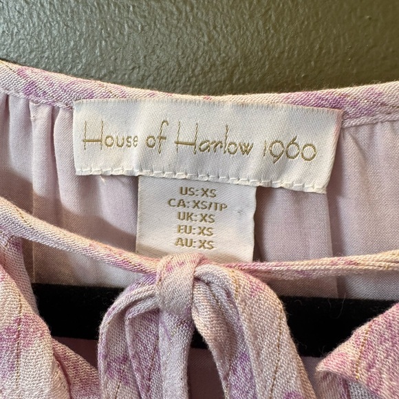 House of Harlow 1960 Lavender Floral Long Sleeve Dress - Picture 3 of 4